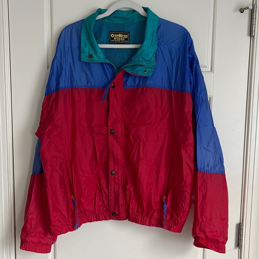 OshKosh B’Gosh funky Retro Vintage 90s windbreaker